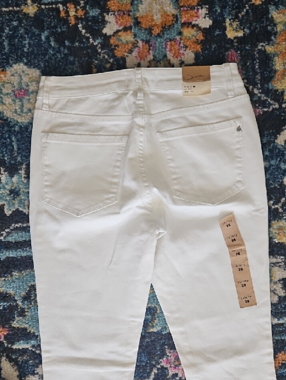 RACHEL By Rachel Roy Denim White Mid-Rise Skinny Icon Jeans Size 28 - Picture 8 of 8